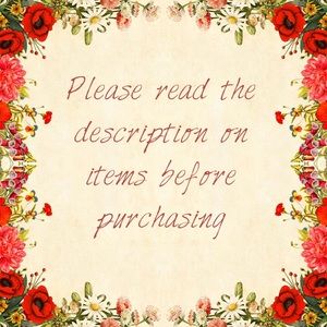 Please read item descriptions
